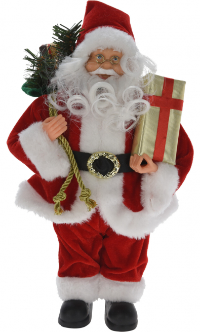 Babbo Natale in tessuto, altezza 30 cm