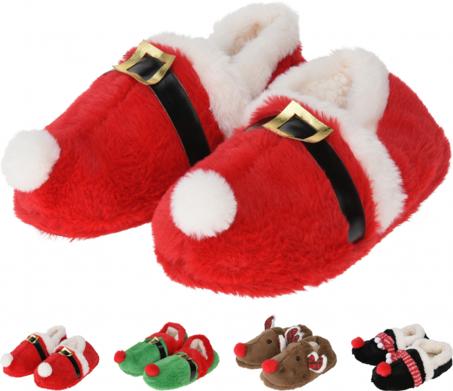 Pantofole natalizie, modelli assortiti