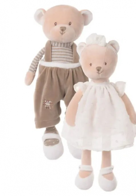 Orso boy "Maverick" con salopette, altezza 30 cm