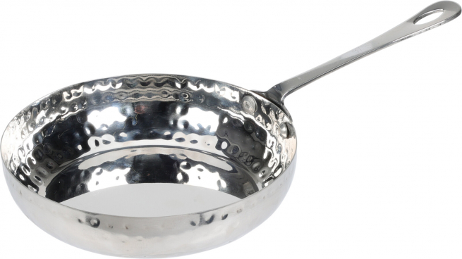 Padella in acciaio inox con manico, diametro 14 cm