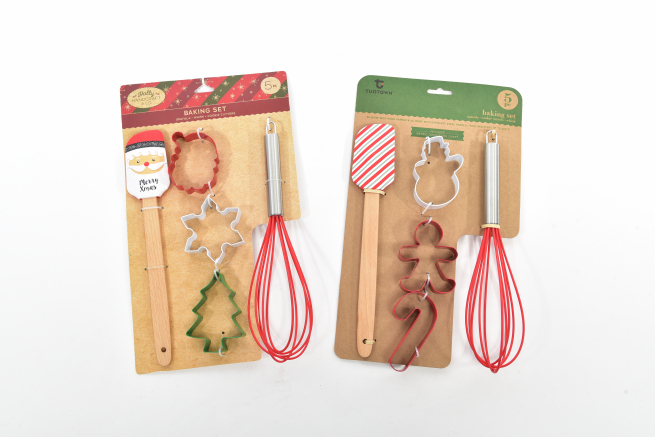 Set per dolci natalizi, confezione da 5 pezzi, modelli assortiti