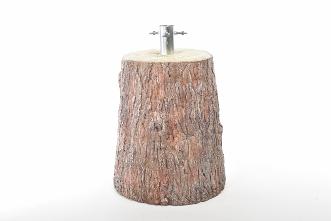 Base per albero in resina con supporto in metallo