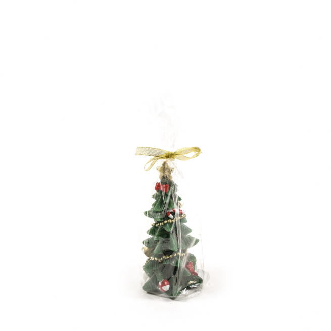 Candela albero natalizio verde, diametro 7.5 cm, altezza 15 cm