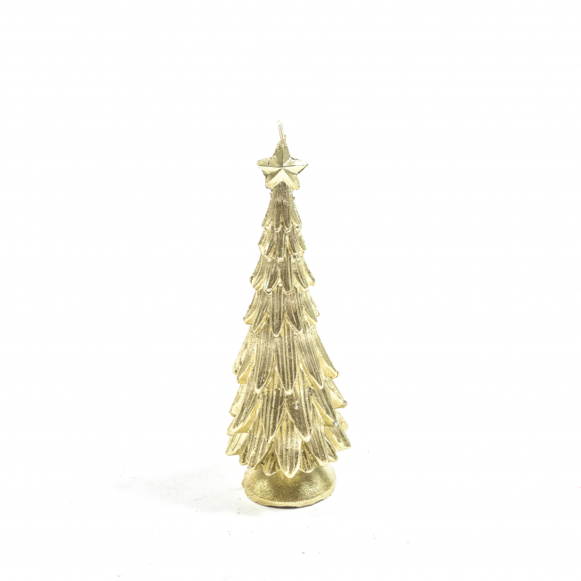 Candela albero slim natalizio oro, varie misure