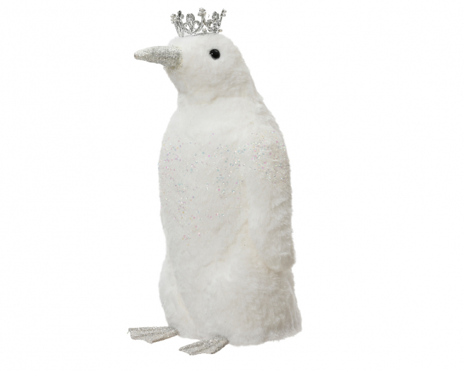 Pinguino con corona, altezza 47 cm