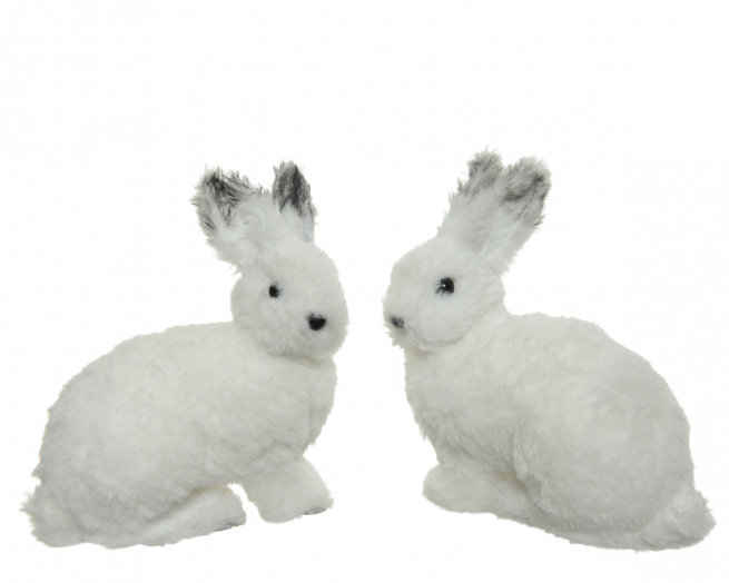 Conigli in foam bianco, altezza 20 cm, modelli assortiti