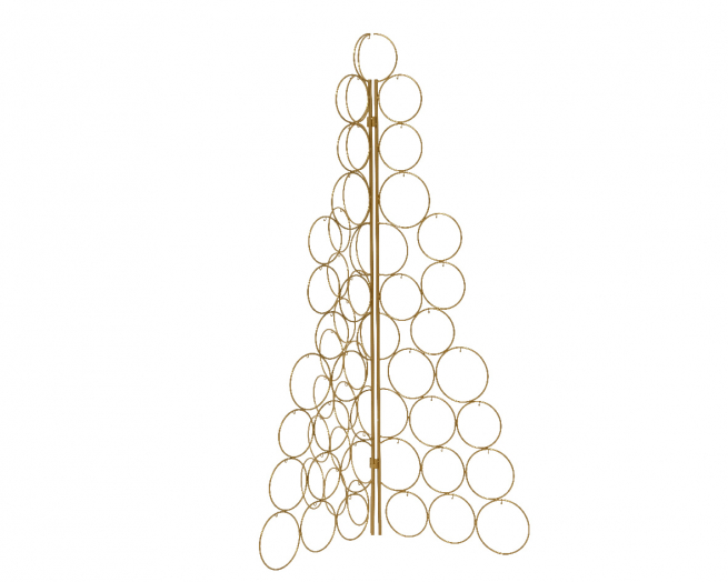 Albero con cerchi in metallo oro, altezza 118 cm