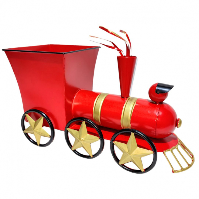 Trenino rosso con contenitore lunghezza 41 cm