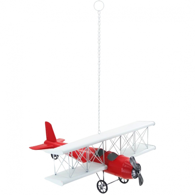Aereo in metallo rosso da appendere 53x58 cm