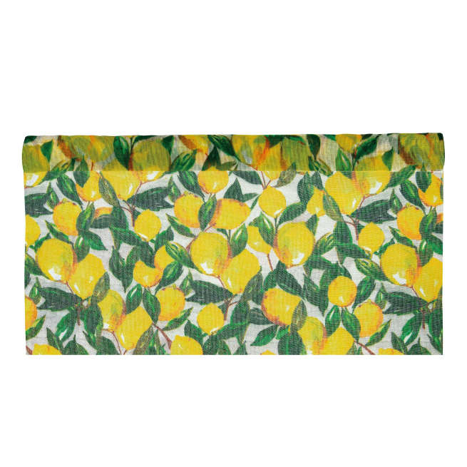 Runner in tessuto "Limoni" altezza 48 cm, lunghezza 5 metri
