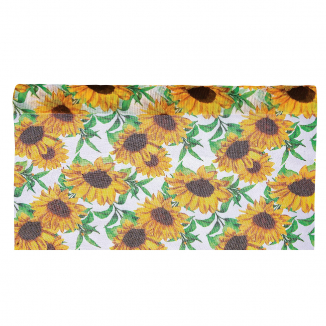 Runner in tessuto "Girasoli" altezza 48 cm, lunghezza 5 metri