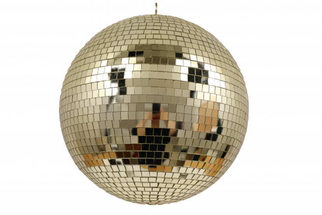 Sfera stroboscopica oro, diametro 30 cm