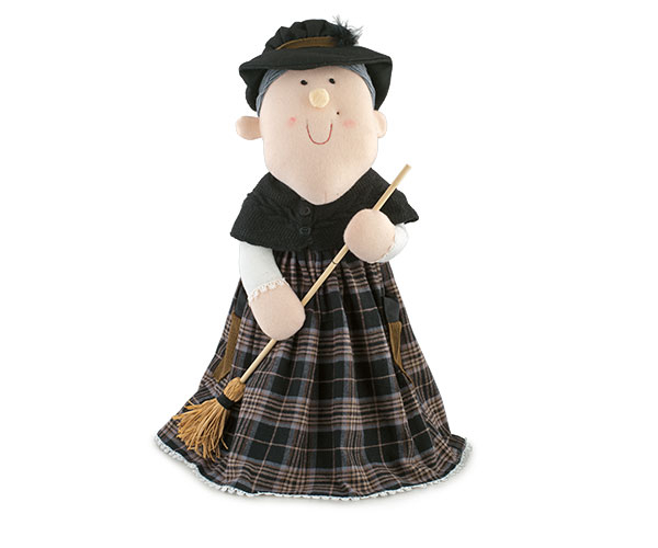 Befana volante "Zia Ennia" da appendere, altezza 66 cm