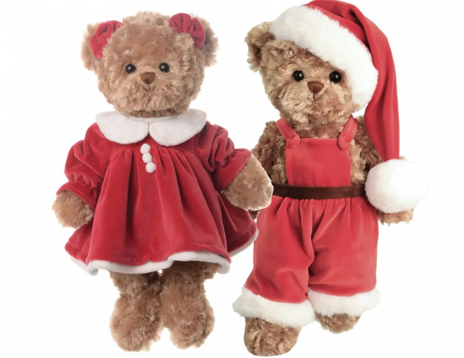Orso "Christmas Mavi" marrone, altezza 35 cm