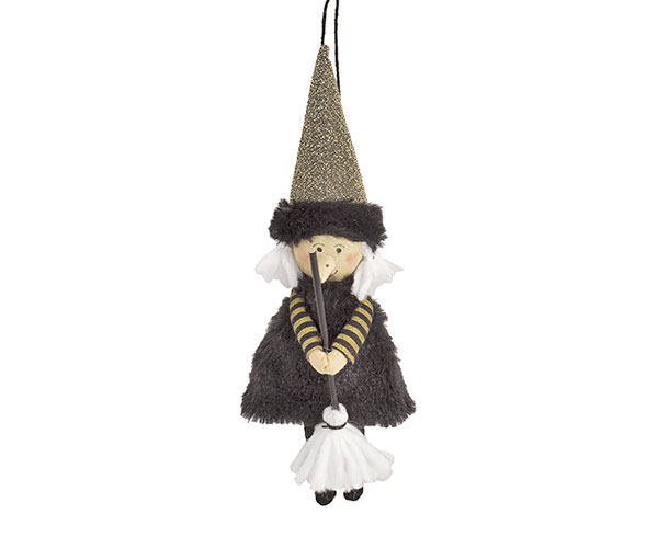 Befana volante da appendere, altezza 25 cm