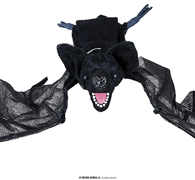 Pipistrello nero con luce e movimento, lunghezza 31 cm