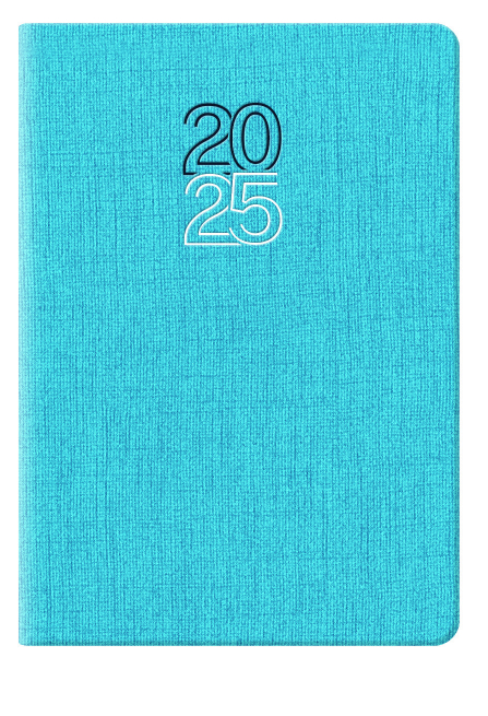 Agenda 2025 tascabile bigiornaliera Caribe turchese, formato 7x10 cm