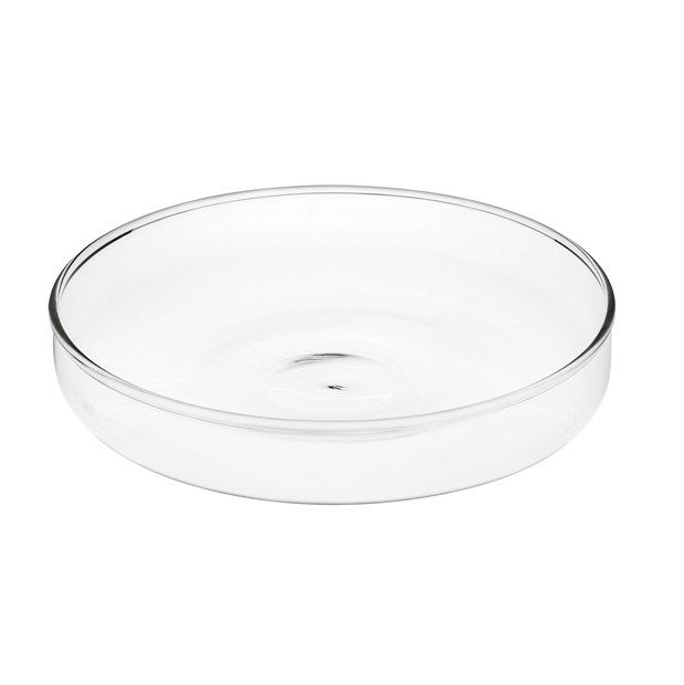 Piattino in vetro, diametro 8.5 cm, altezza 1.5 cm