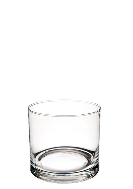 Cilindro in vetro, diametro 19 cm, altezza 20 cm