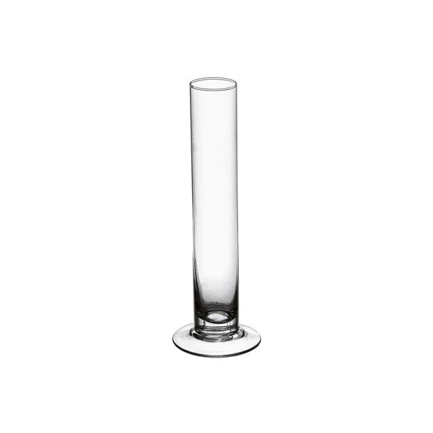 Vaso monofiore con base in vetro, diametro 3.5 cm, altezza 20 cm