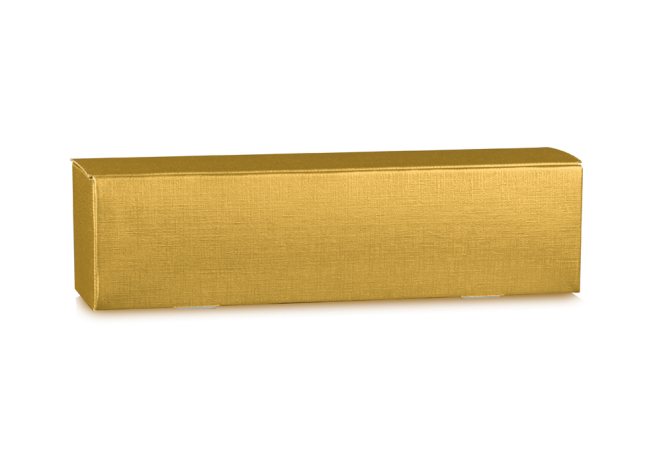 Scatola cantinetta porta bottiglie automontante in cartone oro, 9x9x35 cm