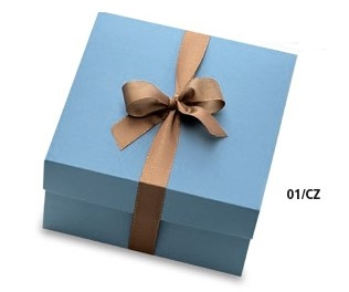 Scatola base quadrata con coperchio carta da zucchero, 33x33x17 cm, cartone da 25 pezzi