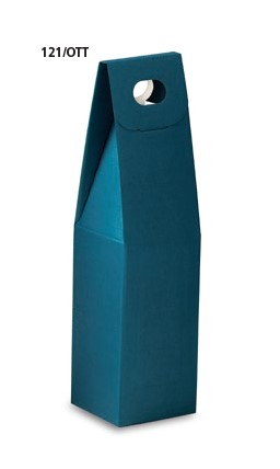 Scatola porta bottiglia in cartone ottanio automontante, 9x9x38 cm, cartone da 100 pezzi