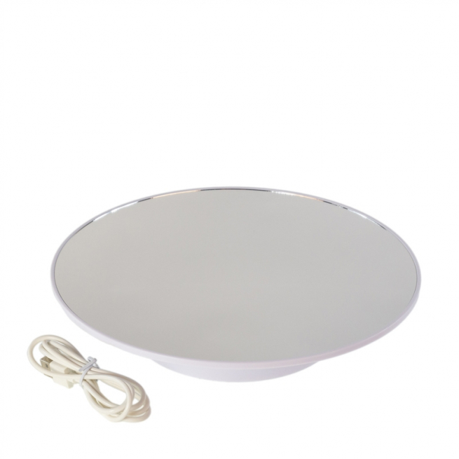 Base girevole in ABS con specchio, diametro 32 cm, portata 10 kg, vari colori