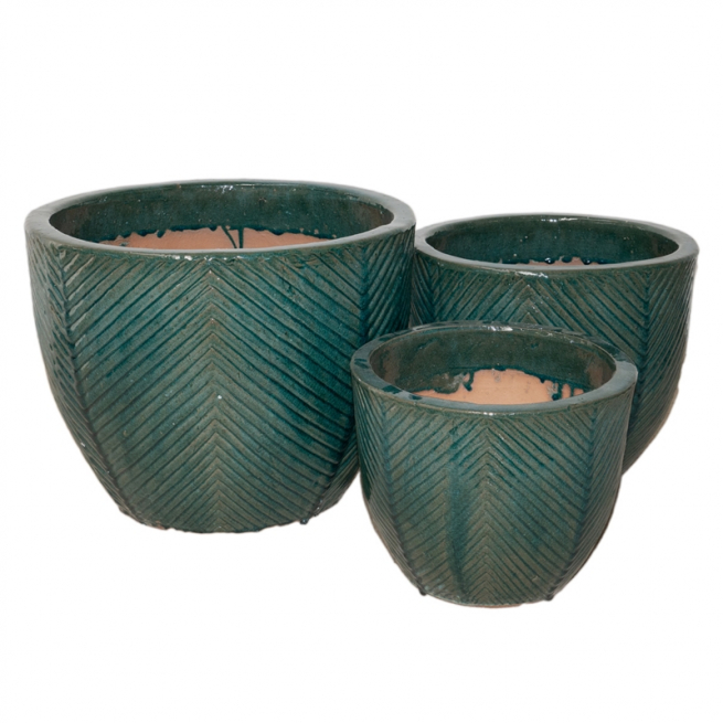 Vaso in terracotta verde, vari formati