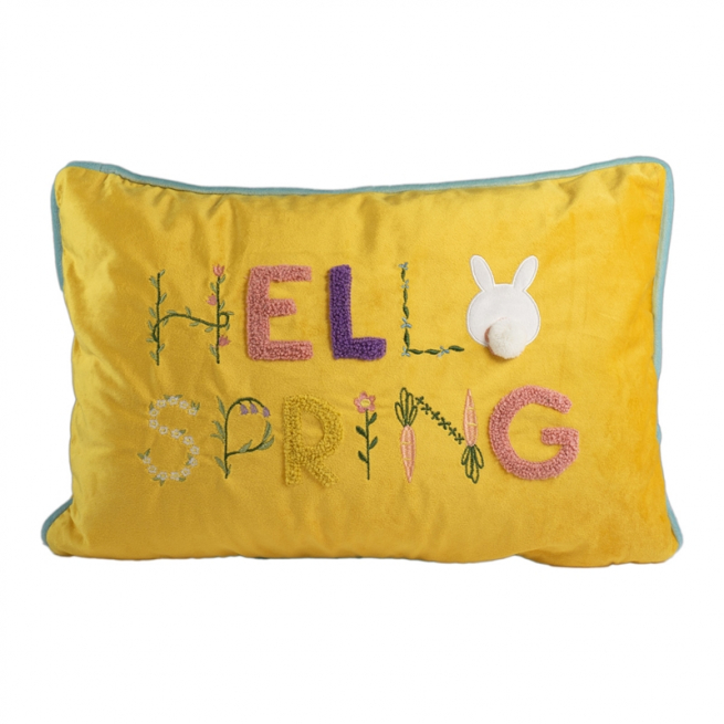 Cuscino rettangolare in tessuto "Hello spring", 33x48 cm