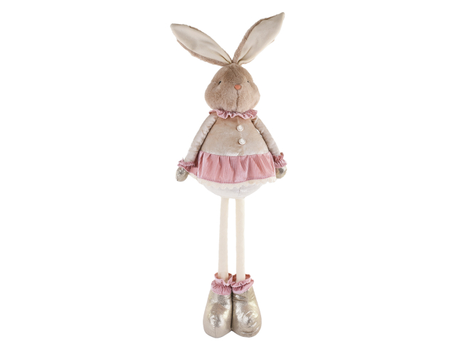 Coniglietta con vestito rosa, altezza massima 110 cm