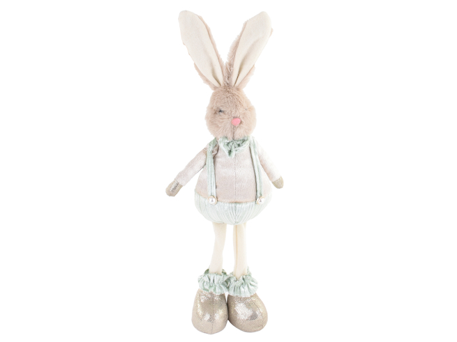 Coniglio con pantaloncini verdi, altezza 50 cm
