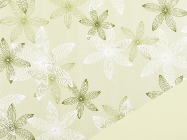 Bobina "Bloom Whirl" in PPL fantasia fondo e interno verde, altezza 1 metro, lunghezza 25 metri
