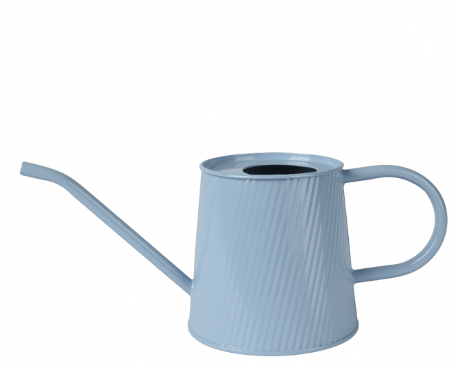 Annaffiatoio in zinco azzurro da interno ed esterno, altezza 14 cm