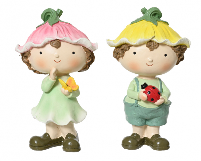 Figura in poliresina altezza 17 cm, soggetti assortiti