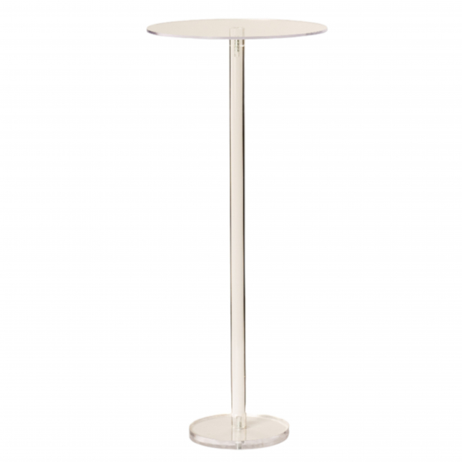 Alzata circolare in plexiglass trasparente, diametro 35 cm, varie altezze