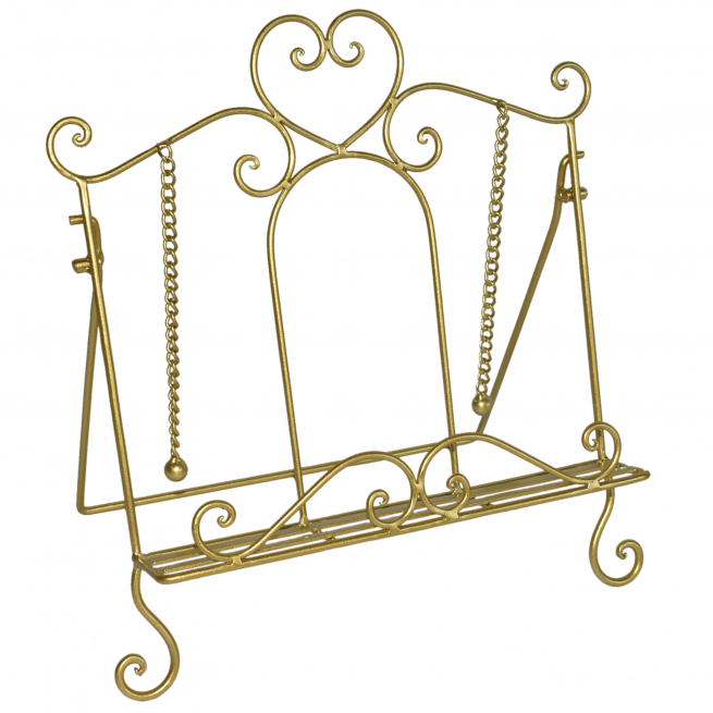 Leggio in metallo oro altezza 33 cm