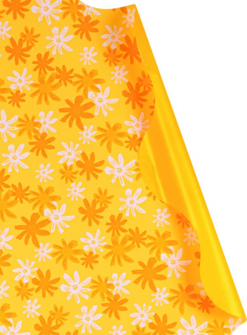 Sottovaso perlato "Fleur" fondo giallo, diametro 80 cm, confezione da 50 pezzi