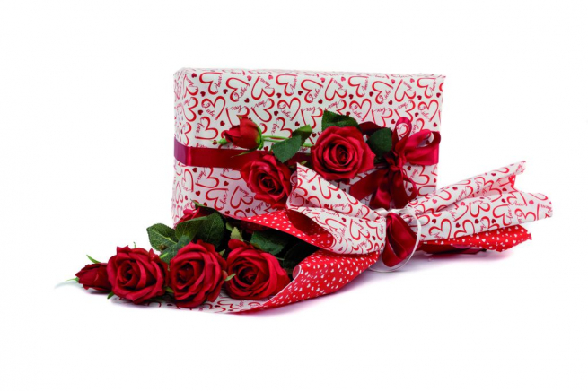 Rotolo carta regalo "Love Heart" interno rosso, altezza 1 metro, lunghezza 25 metri