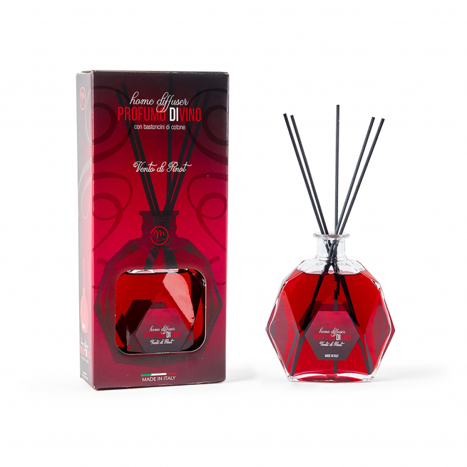 Diffusore d'essenza con bacchetti, capacità 300 ml, in scatola regalo, varie fragranze