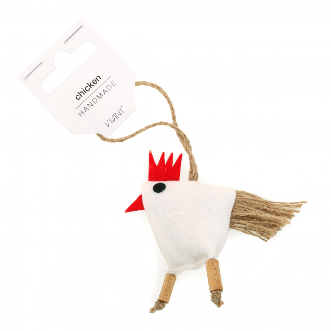 Pollo in tessuto con cordino, altezza 5.5 cm
