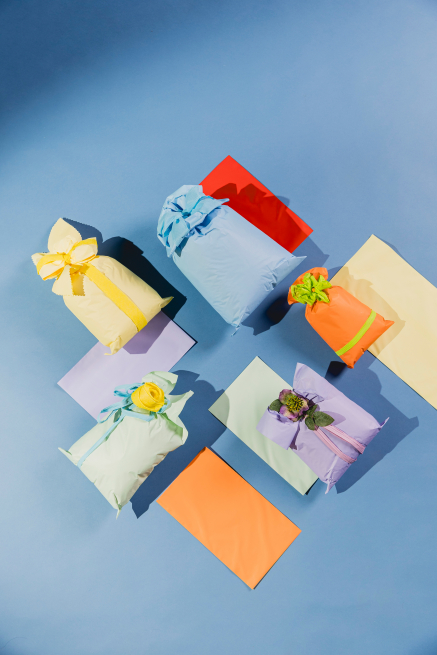 Sacchetto regalo perlato  linea "New Perla" lilla, vari formati, confezione da 50 pezzi