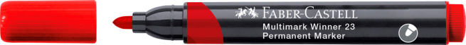 Pennarello marker permanente punta tonda rosso