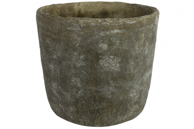 Vaso rotondo in ceramica grigio, vari formati