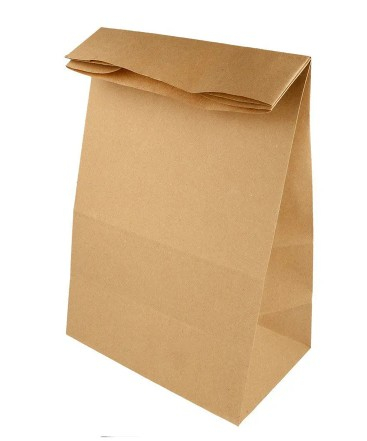 Sacchetto avana take away, fondo largo, confezione da 25 pezzi, vari formati