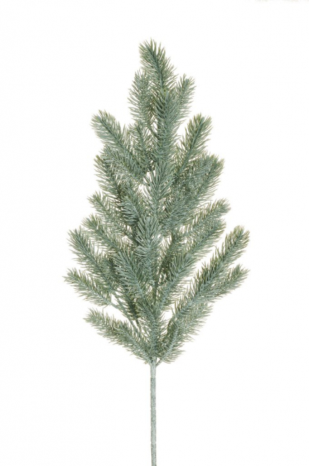 Ramo di pino verde, effetto ghiaccio, altezza 77 cm