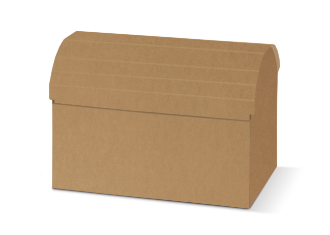 Cofanetto in cartoncino avana, 17.5x11 cm, altezza 11.5 cm