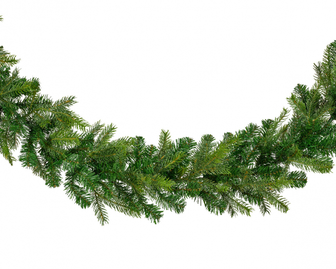 Festone di pino verde da interno ed esterno, lunghezza 270 cm