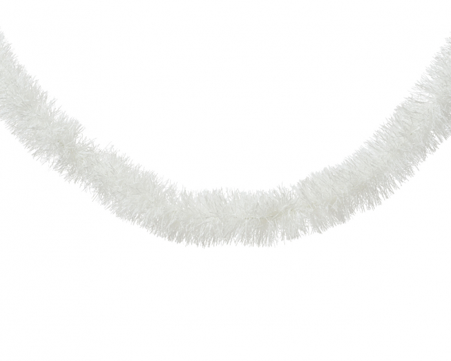 Festone in PVC bianco, lunghezza 270 cm, diametro 10 cm