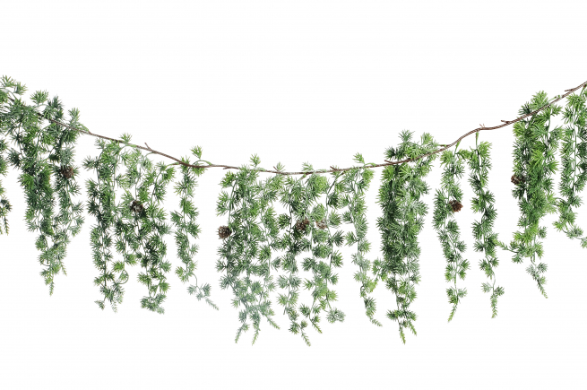 Ghirlanda di "Pino" verde dall'effetto ghiaccio, altezza 180 cm
